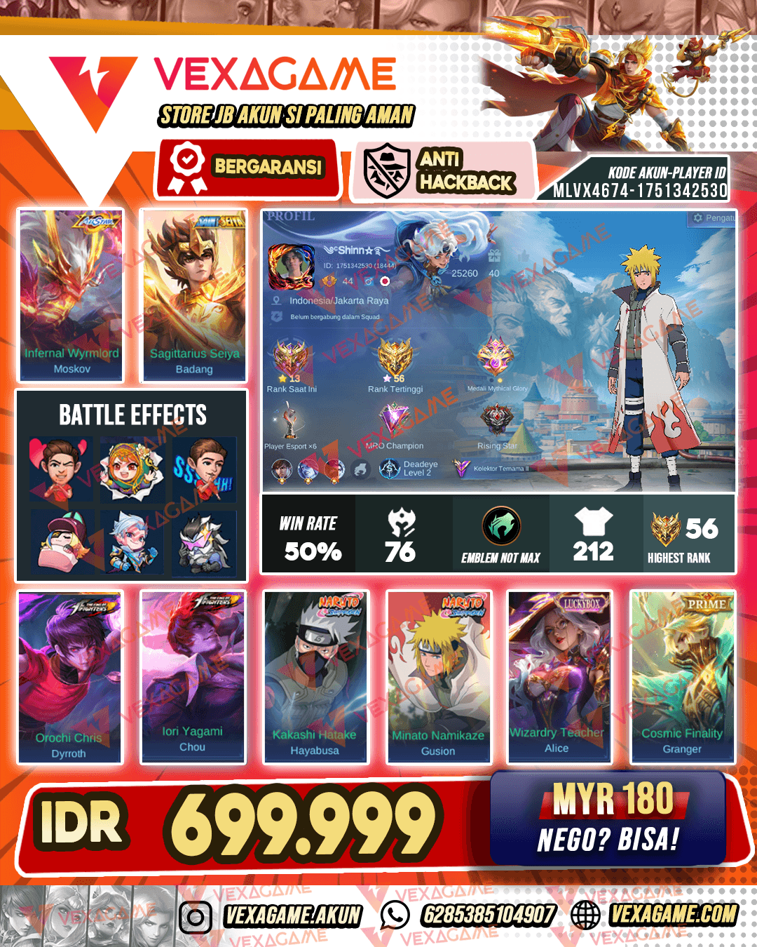 3 KOF | 3 Naruto | Moskov All Star | Badang Saint Saiya Gold