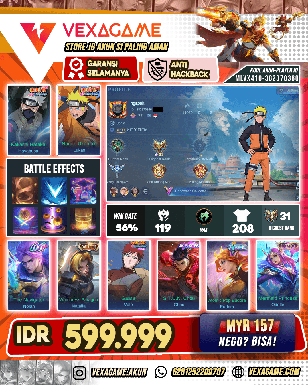 Naruto X Claude Prime Murah