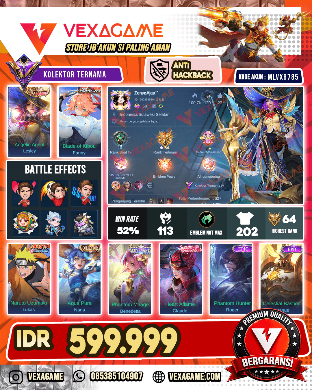 Lesley Legend X Fanny Aspirants | Lukas Naruto X Nana Collector