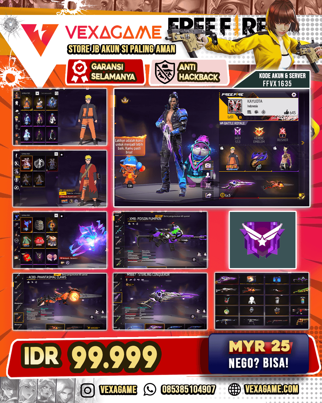 M1887 Sterling Conqueror Lv  5  | Bundle Naruto | Vault 60++ | Look Changer Naruto ON