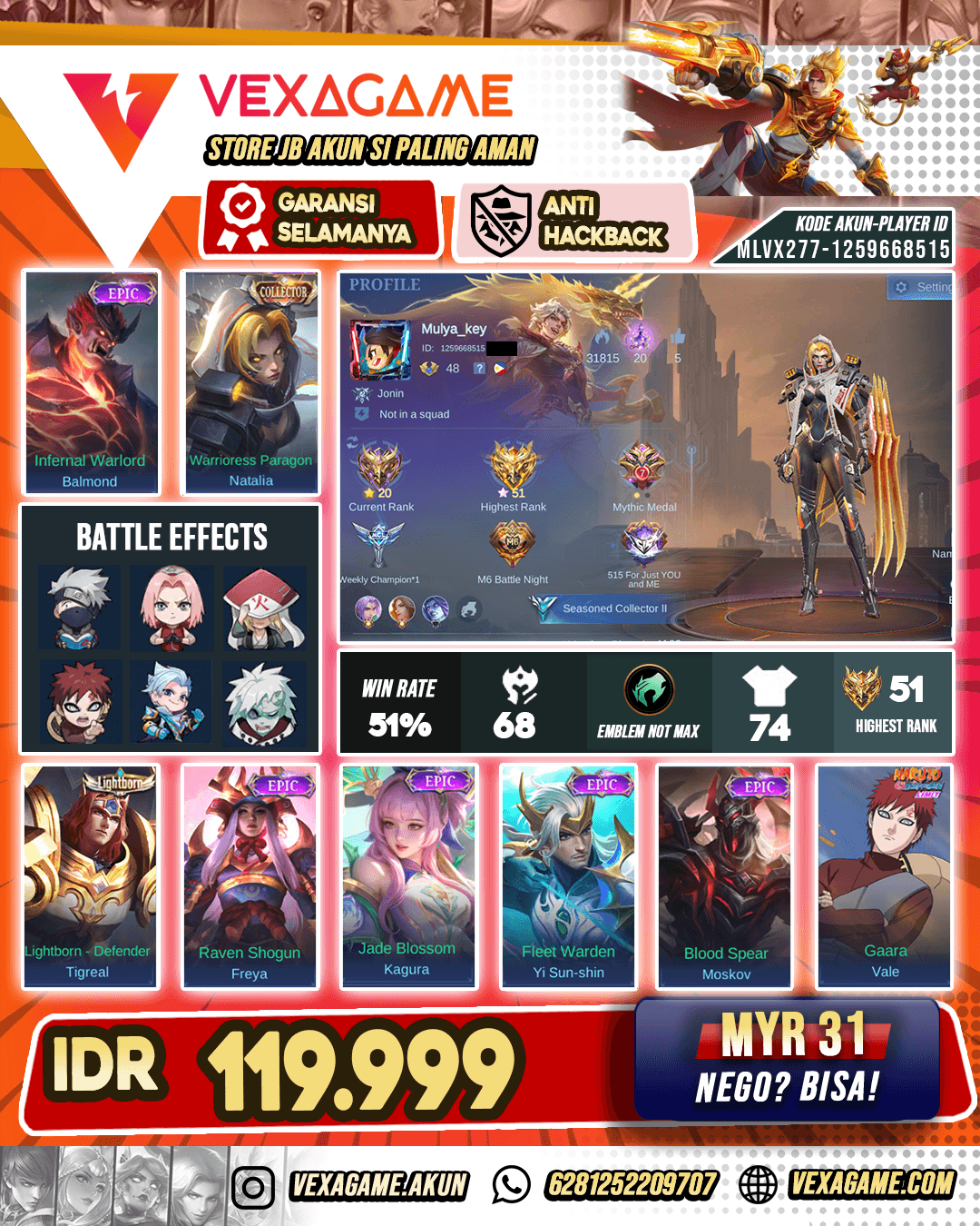 Natalia Collector Murah