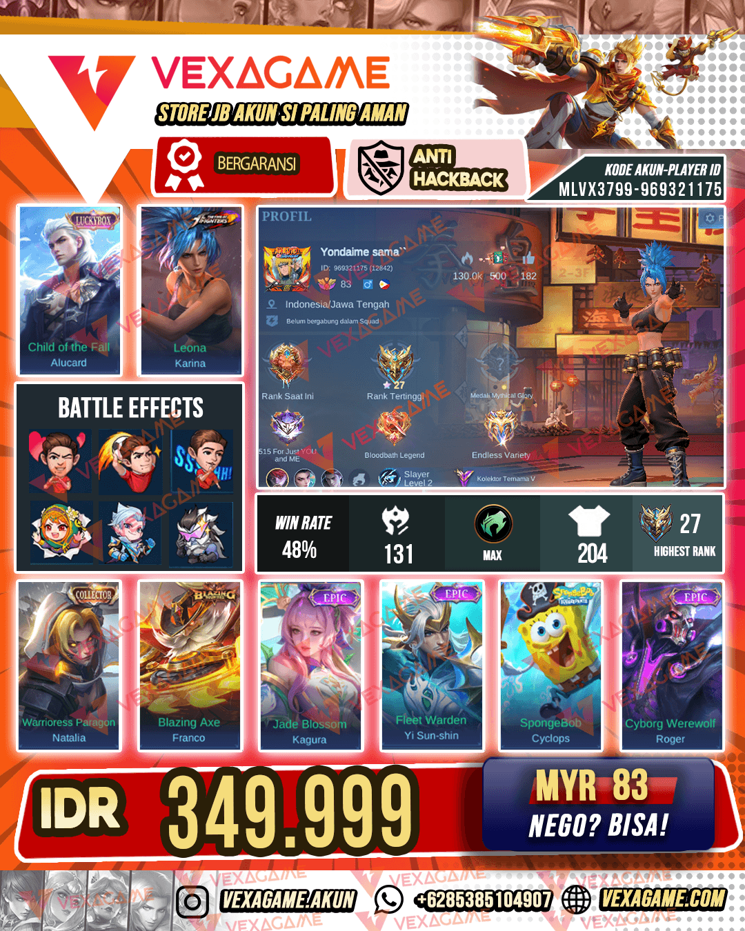 Alucard Luckybox | Emblem MAX & Hero MAX