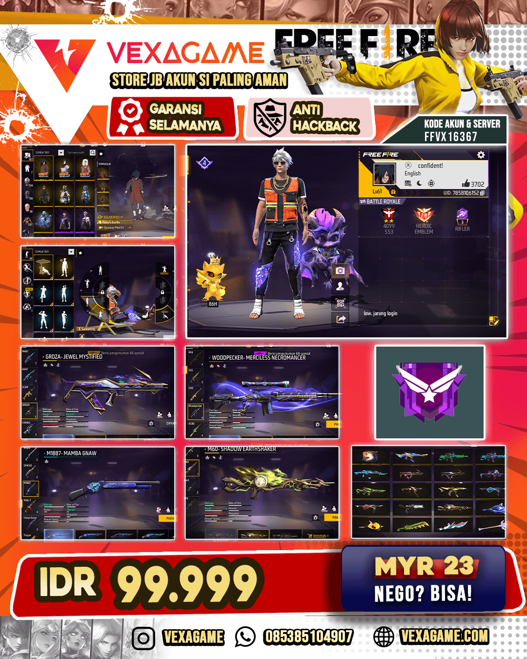 Akun Murah | Sg 3 Rasa | Vault 200++