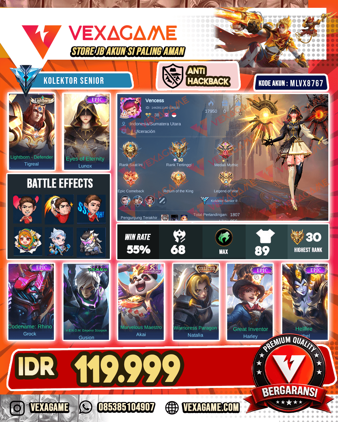 Lunox Epic | Tigreal Lightborn