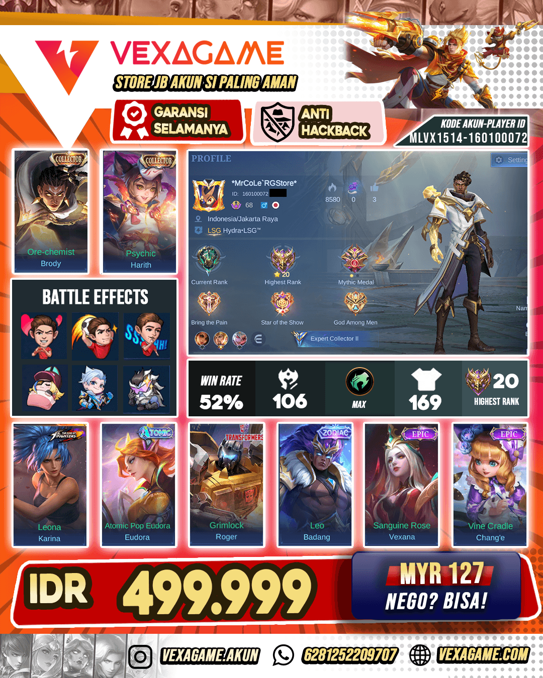 TURUN HARGA !!! Brody CC X Harrith CC Murah