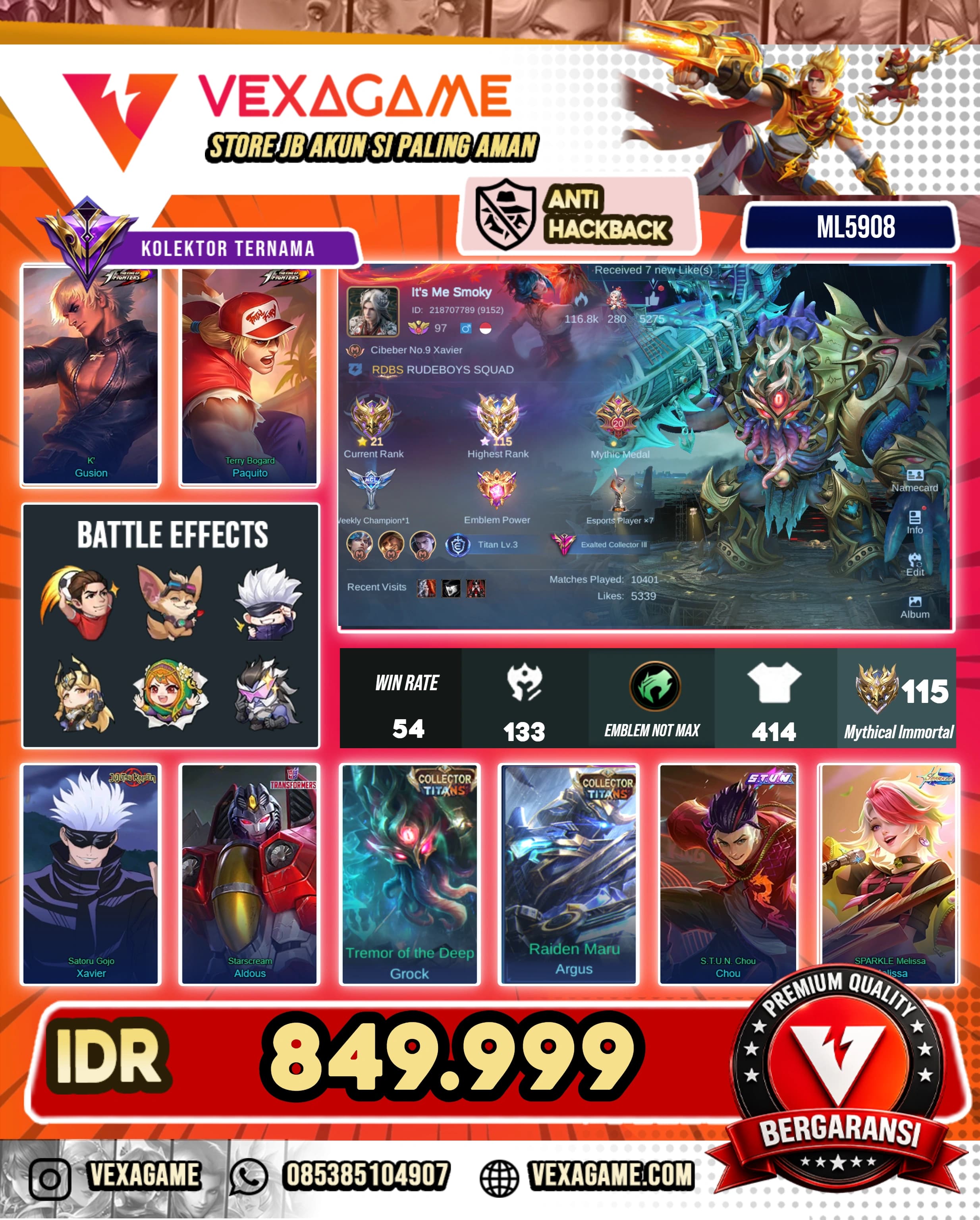 3 KOF | 2 Transformer | Xavier JJK | Grock X Argus Collector Titans