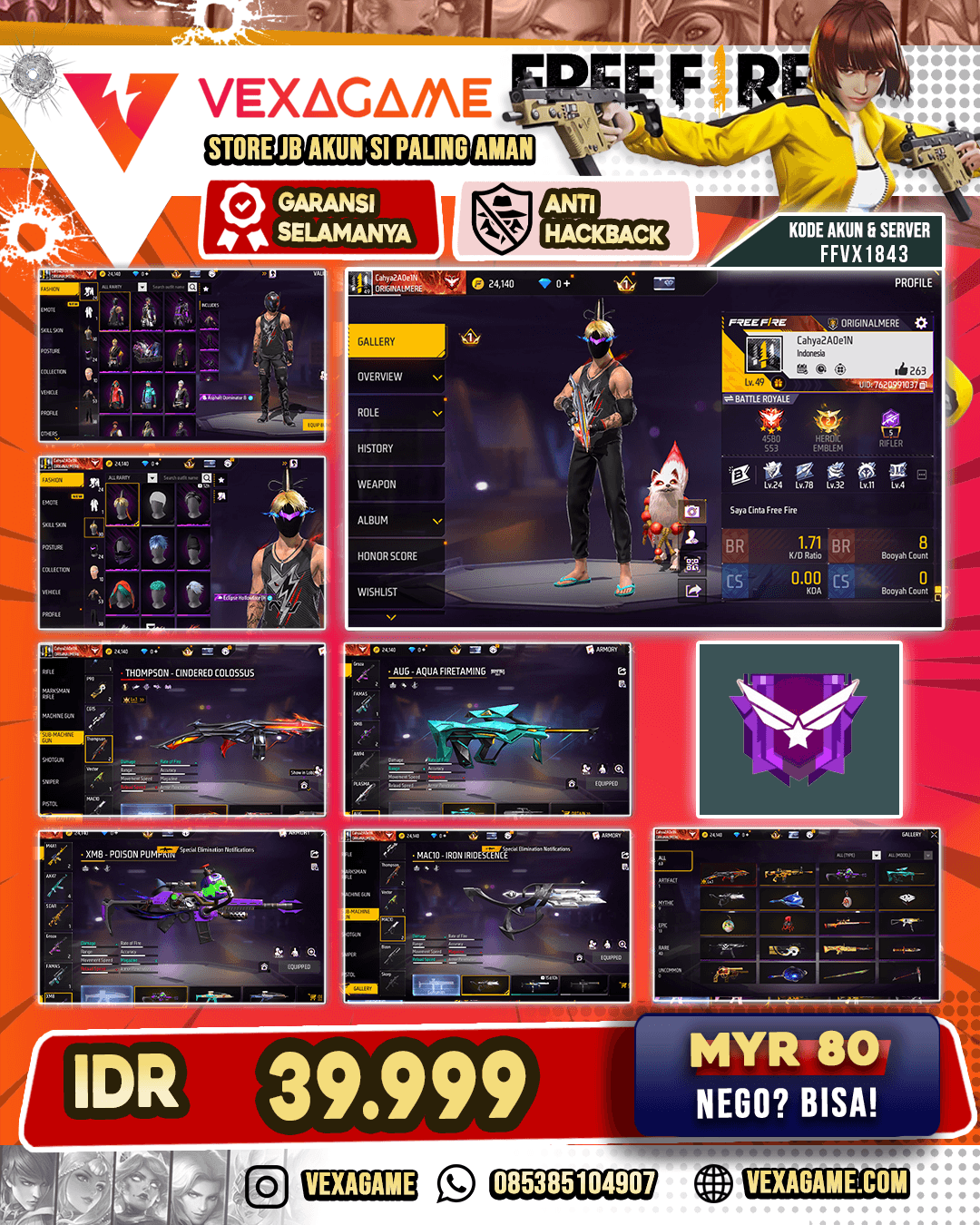 Thompson Evo Lv 1 | XM8 Posion Pumpkin | AUG Aqua Firetaming | MAC10 Iron Iridescence