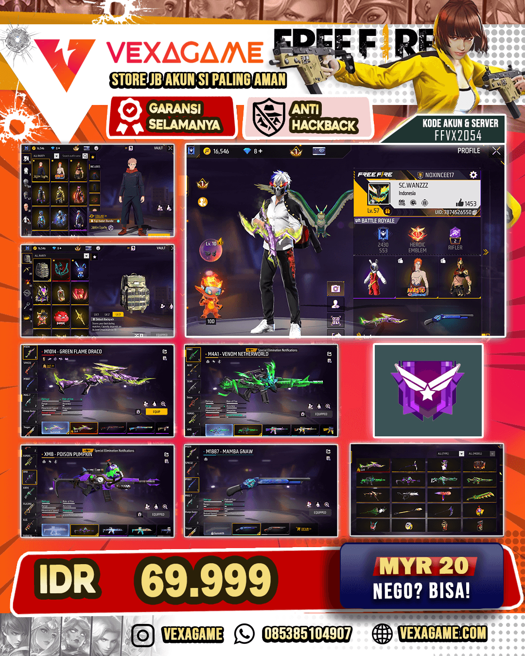 M1014 GREEN FLAME LV 4 | VAULT 150++ | BUNDLE JJK