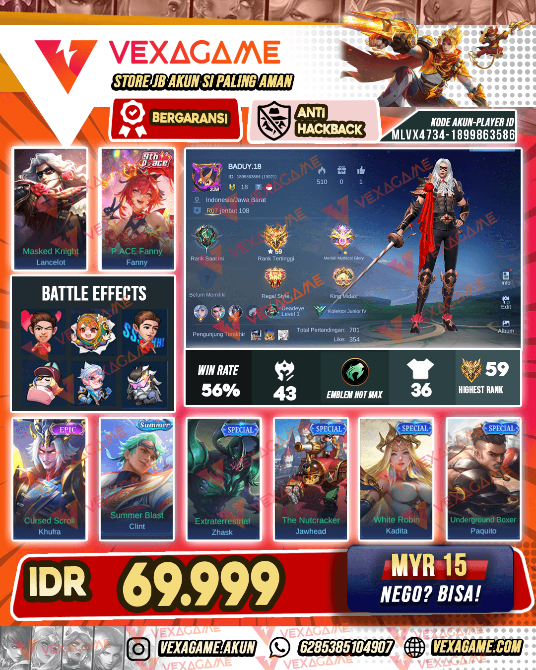 Akun Murah Ex Glory