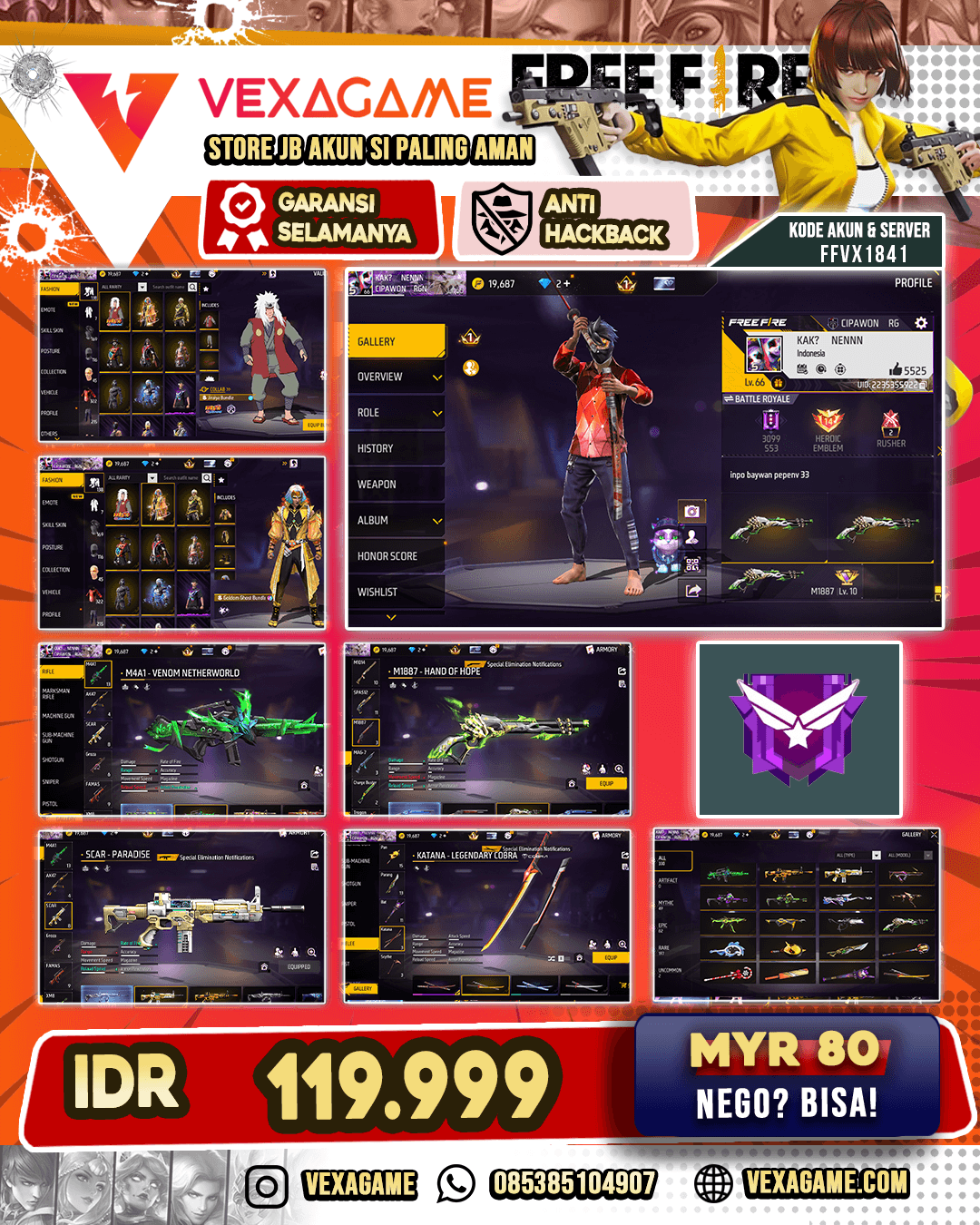 SG Lumut | SCAR 2 Rasa | XM8 2 Rasa | Katana ON | Vault 300+