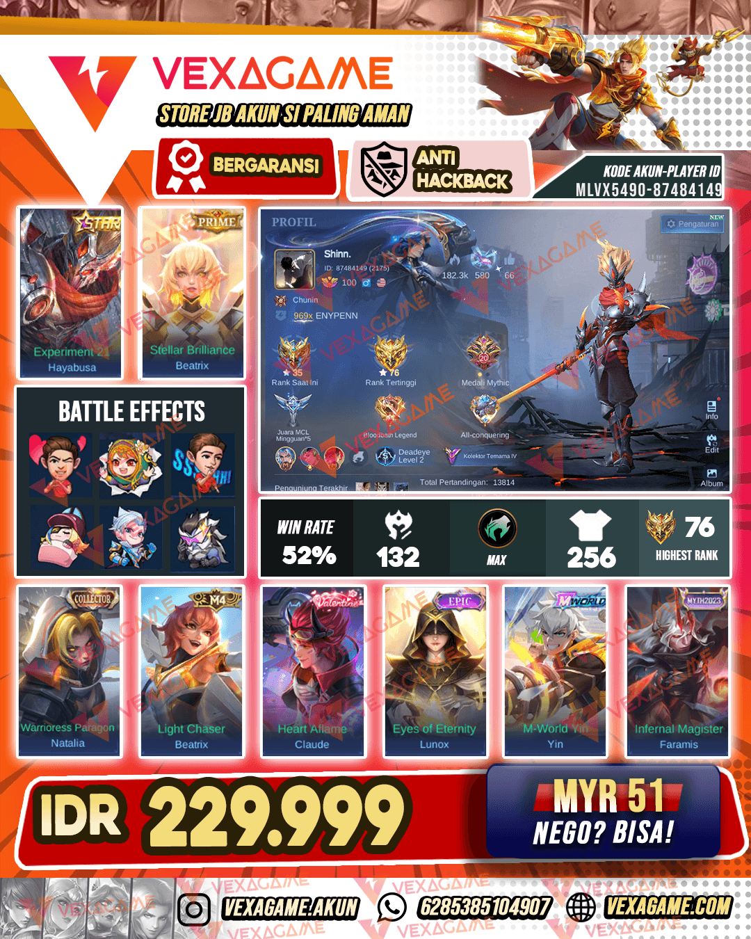 Hayabusa Annual Star | Beatrix Prime | Emblem + Hero MAX