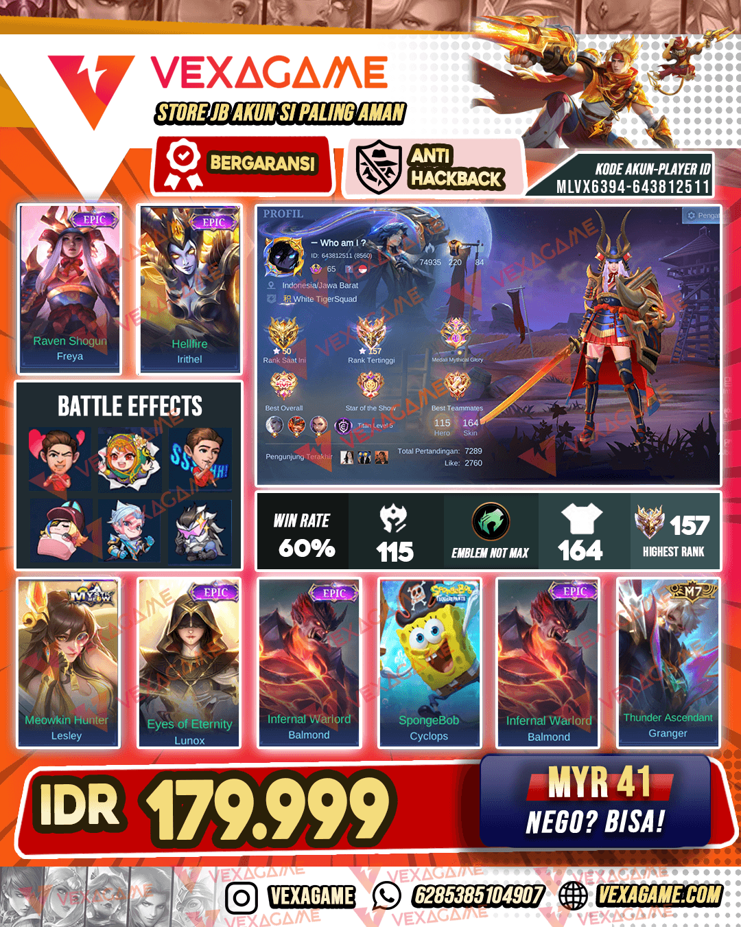 Freya Epic | Irithel Epic | Ex Immortal | Ex Global Carmilla