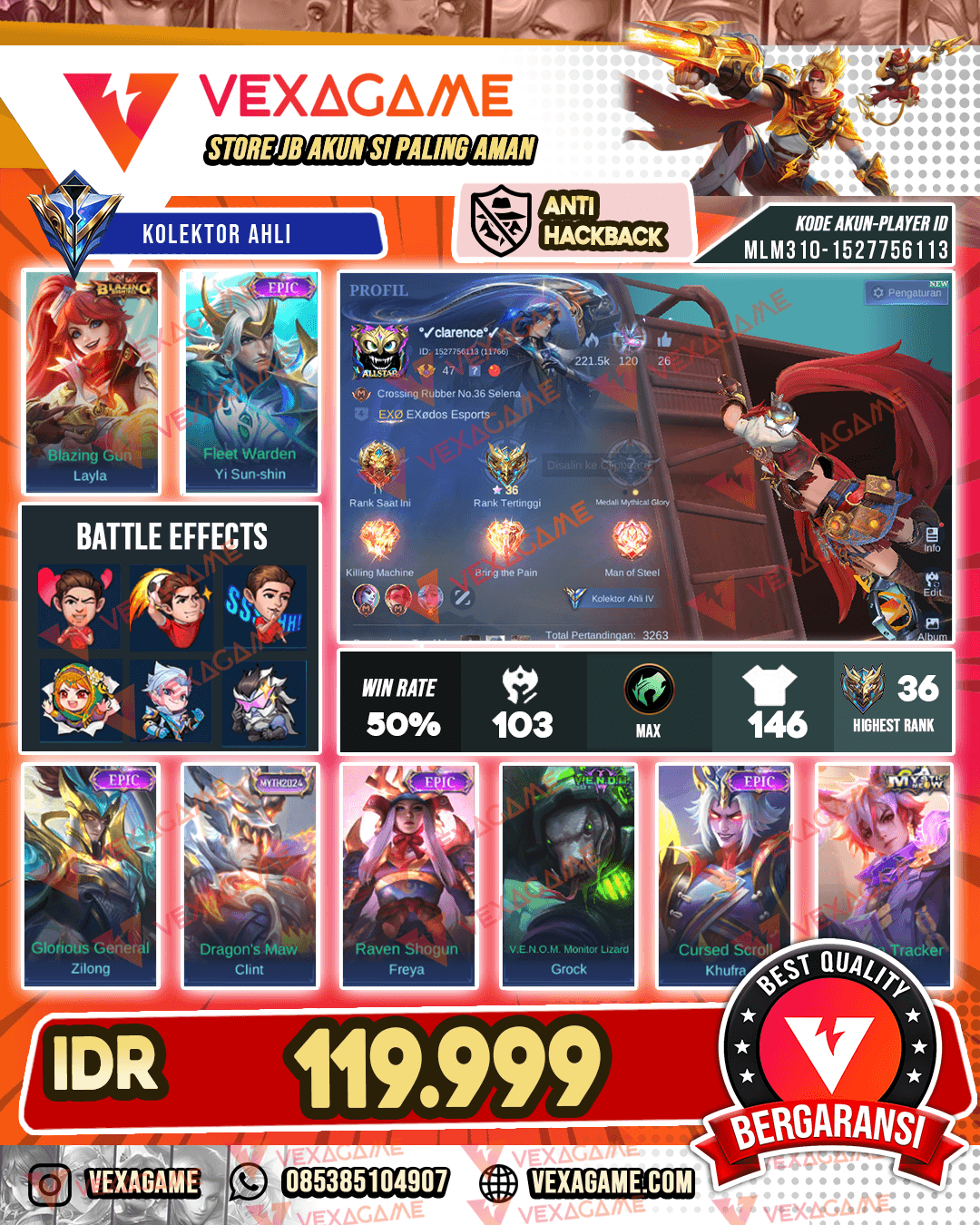 Layla Blazing | Yss Epic | Emblem Max
