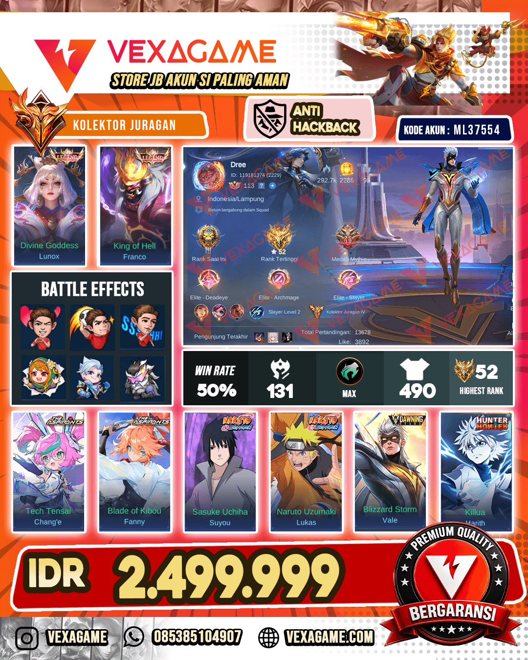 2 Legend | 2 Asphirant | 2 Naruto | 2 AOT | 2 KOF | Parsha Neobeast | Yu Zhong EXO | Vexana Zenith