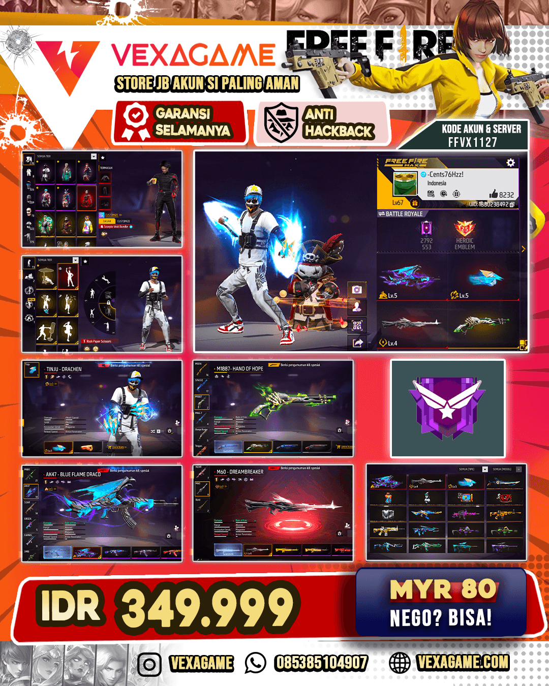 SG LUMUT | EVO AK47 OTW MAX | EVO M60 | EVO TINJU MAX | BUNDLE VOID | VAULT 500++