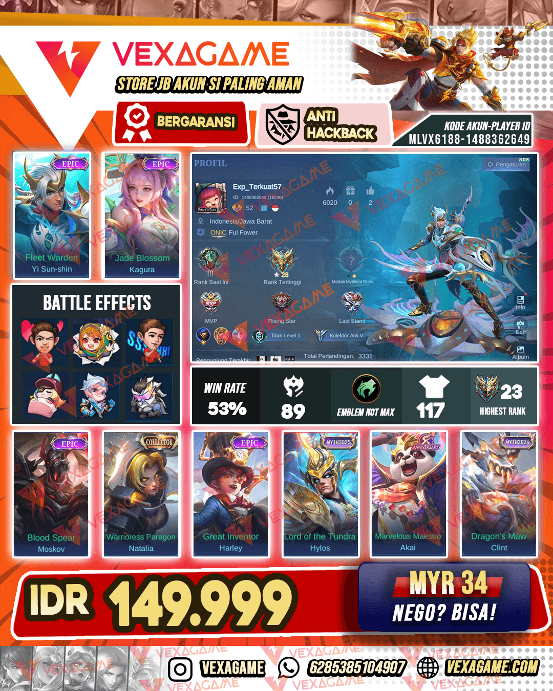 Yss Epic | Kagura Epic | Moskov Epic