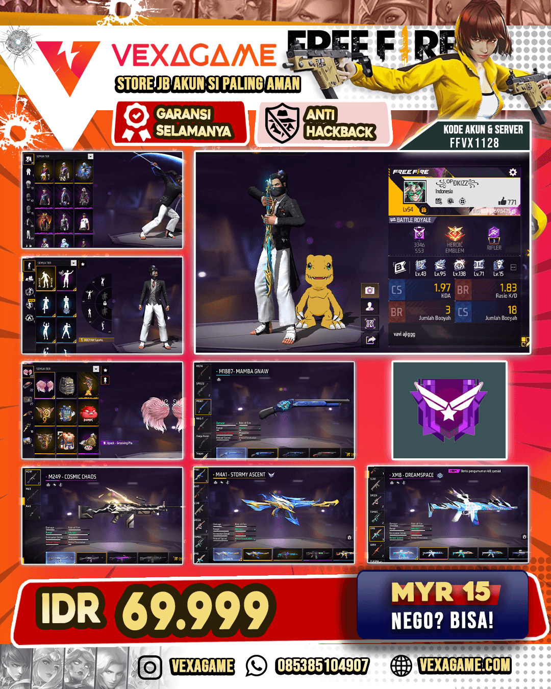SG MAMBA | SG PELURU SUCI | M4A1 STORMY | XM8 DREAM | VAULT OTW 100