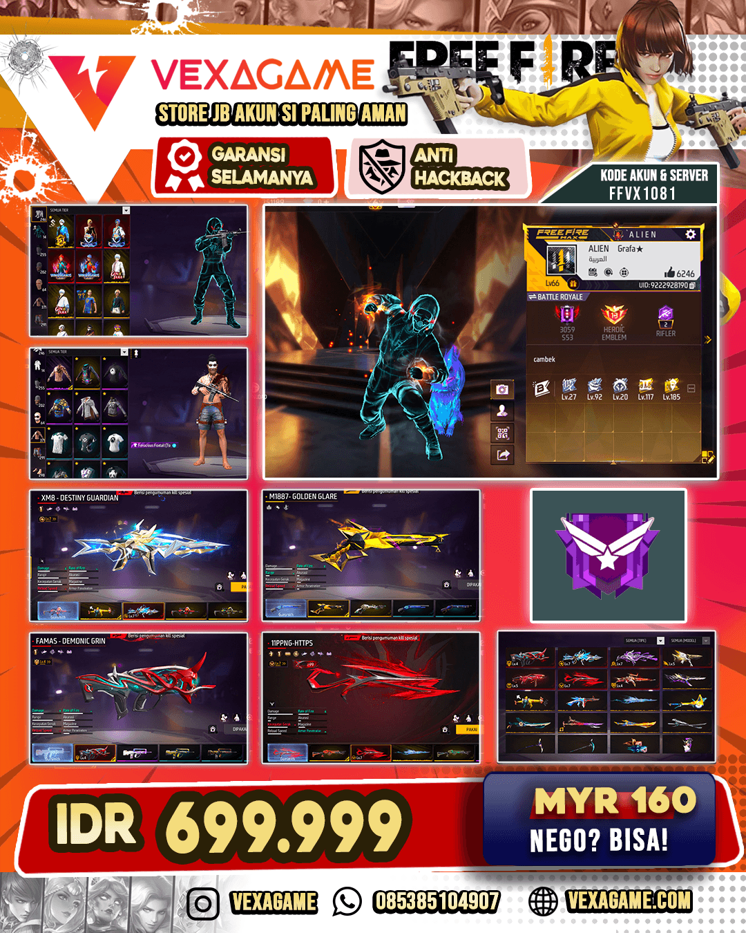 AKUN GAGAH  EVO 7 MAX 3 | SG 4 RASA | VAULT 370+