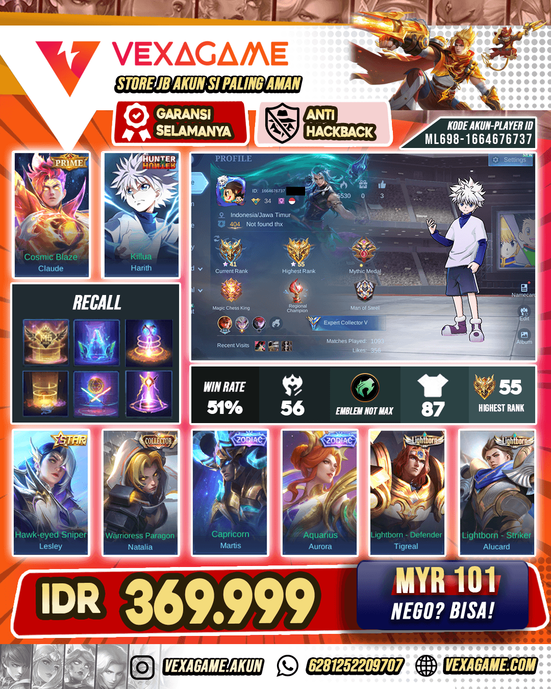 Harrit HxH Polosan Murah