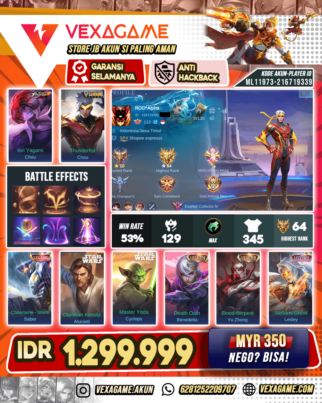 Chou Dawning | Chou KOF | Alucard & Cyclop Starwars