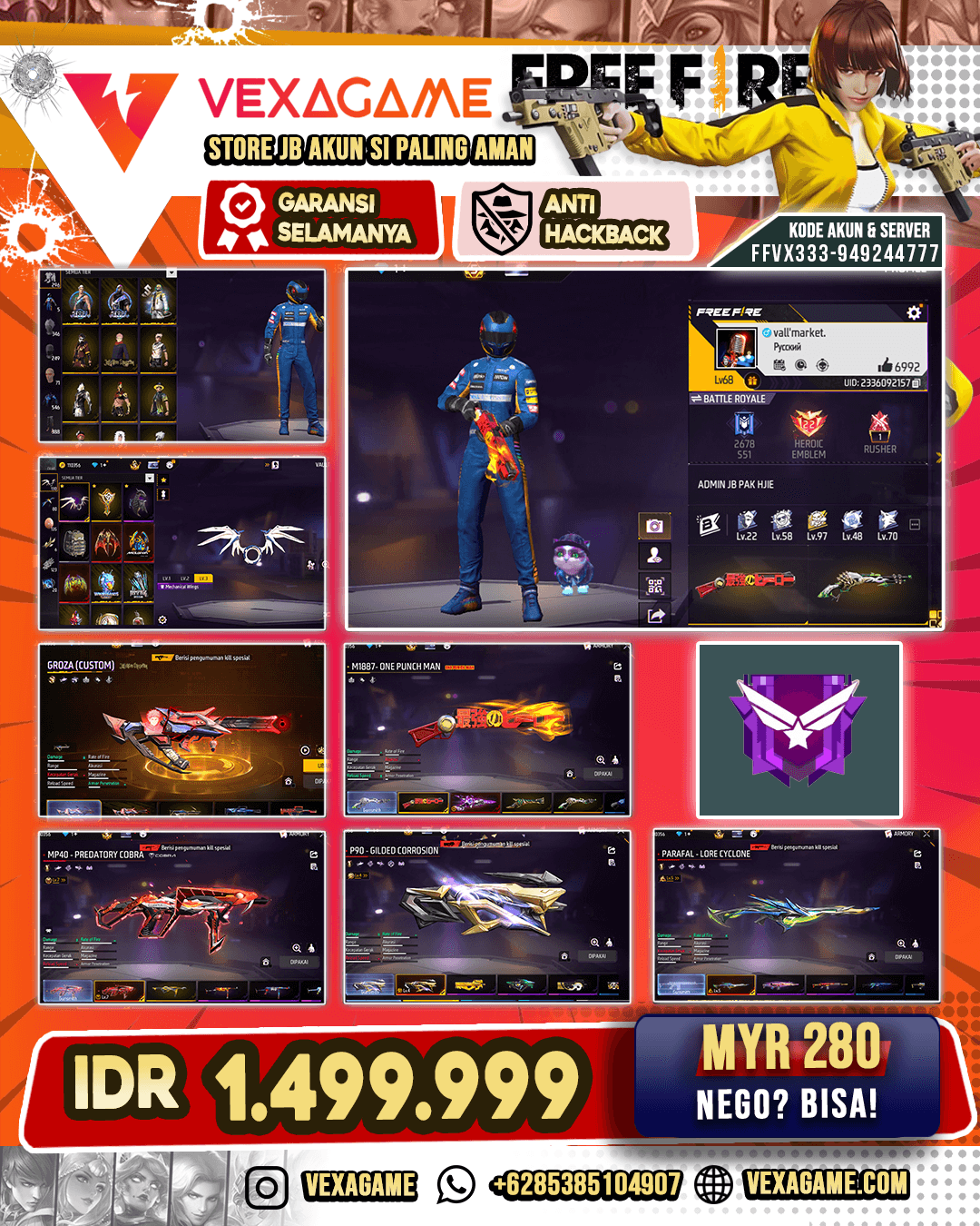 4 EVO 2 MAX | SG 7 Rasa OPM ON | Vault TW 500 | Animasi Lobby ON | Mechanical Wings ON