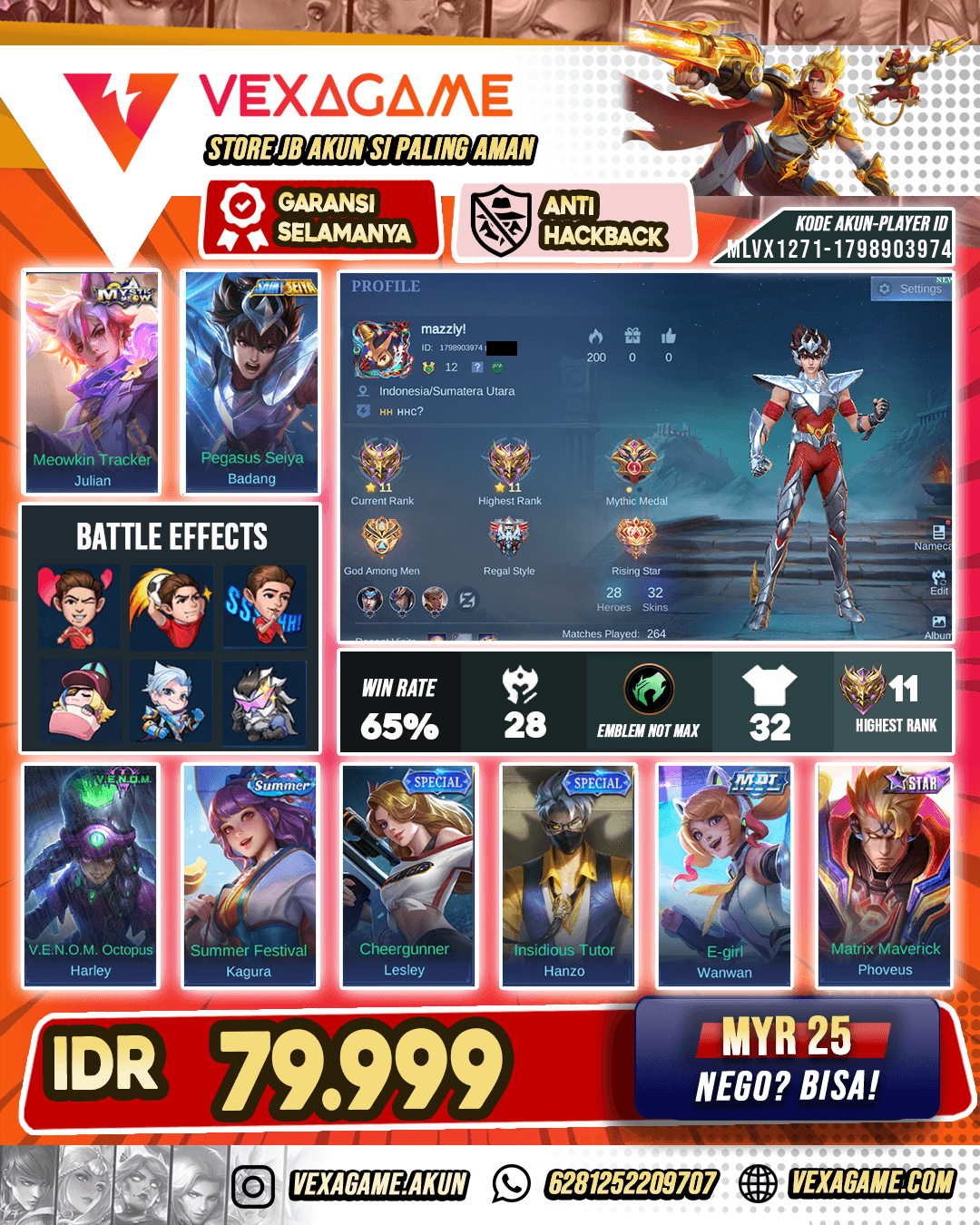 Badang Saint Seiye Akun Paket Hemat
