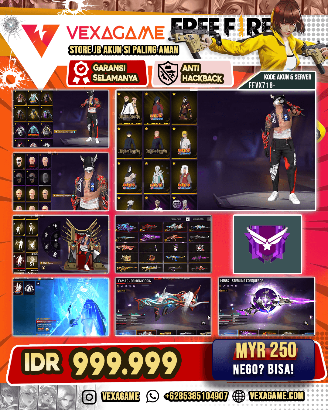 8 EVO 3 MAX | FACE JOKER ON | SUPER EMOT ON | SG 3 RASA  | VAULT OTW 600