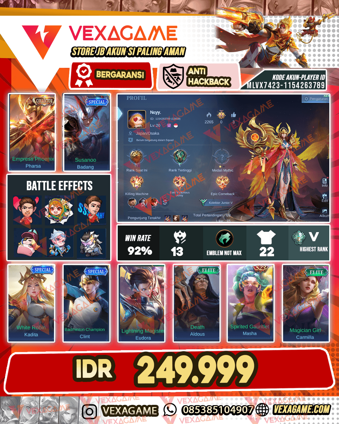 Pharsa Collector Polosan | WR Cakep