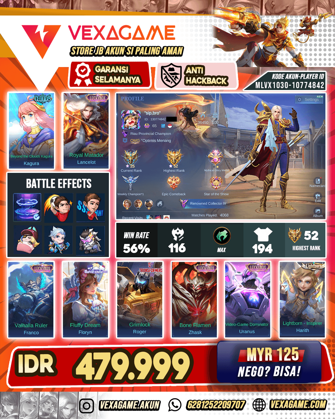 Lancelot Luckybox X Kagura Clouds Recall Tas Tas Merah