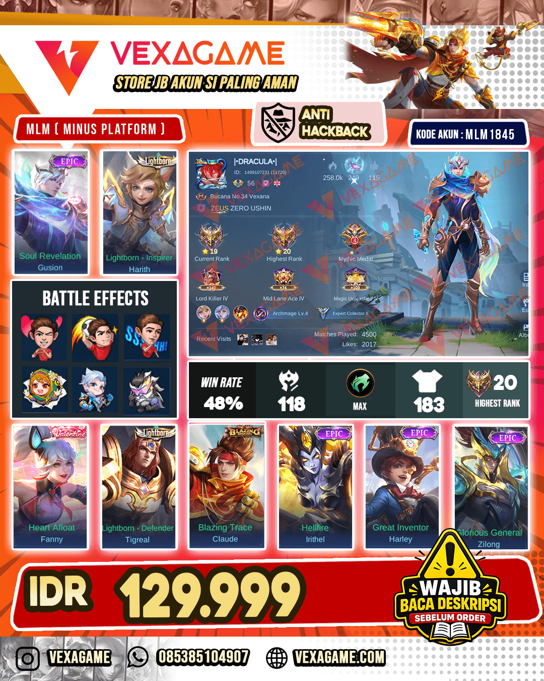 Gusion Epic | Harith Lightborn