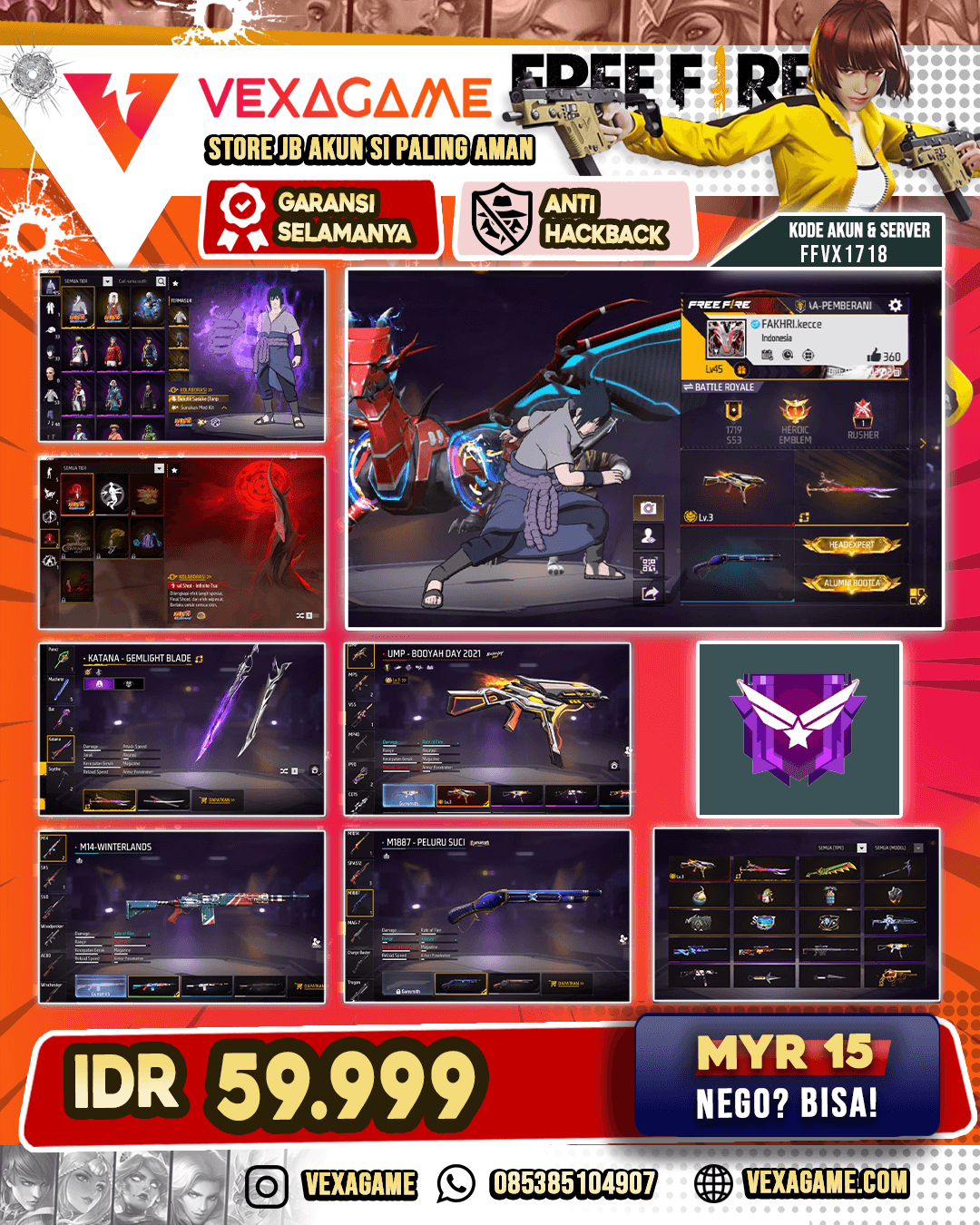 EVO MP5 | SG PELURU SUCI | BUNDLE SASUKE | BUNDLE TUNG TUNG | FINAL SHOOT ON | VAULT 50+