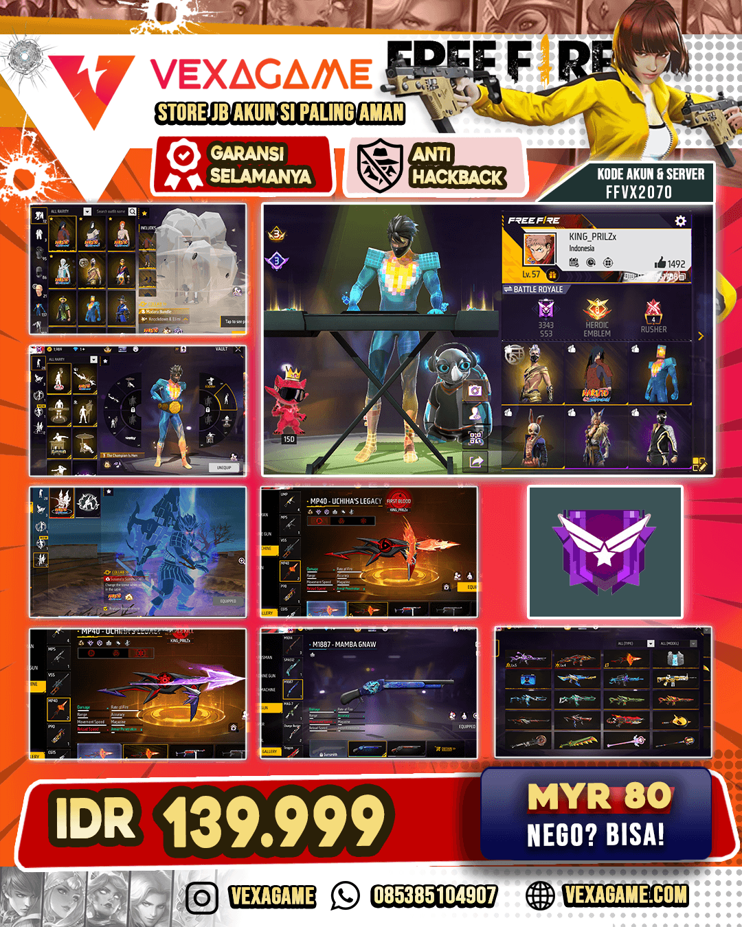 4 Bundle Naruto | Celana Angel Putih | Anim Kece | 2 Evo Gemuk |