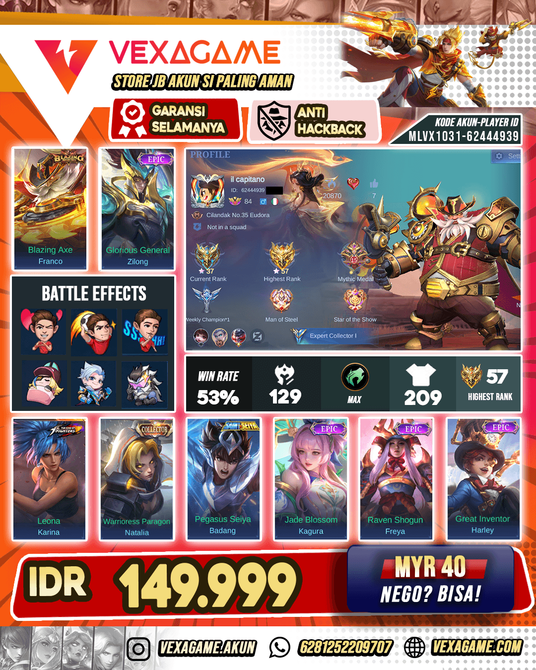 Franco Blazing Murah