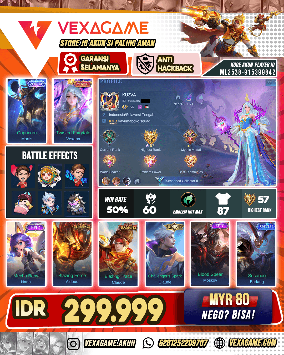 Vexana Zenith Polosan