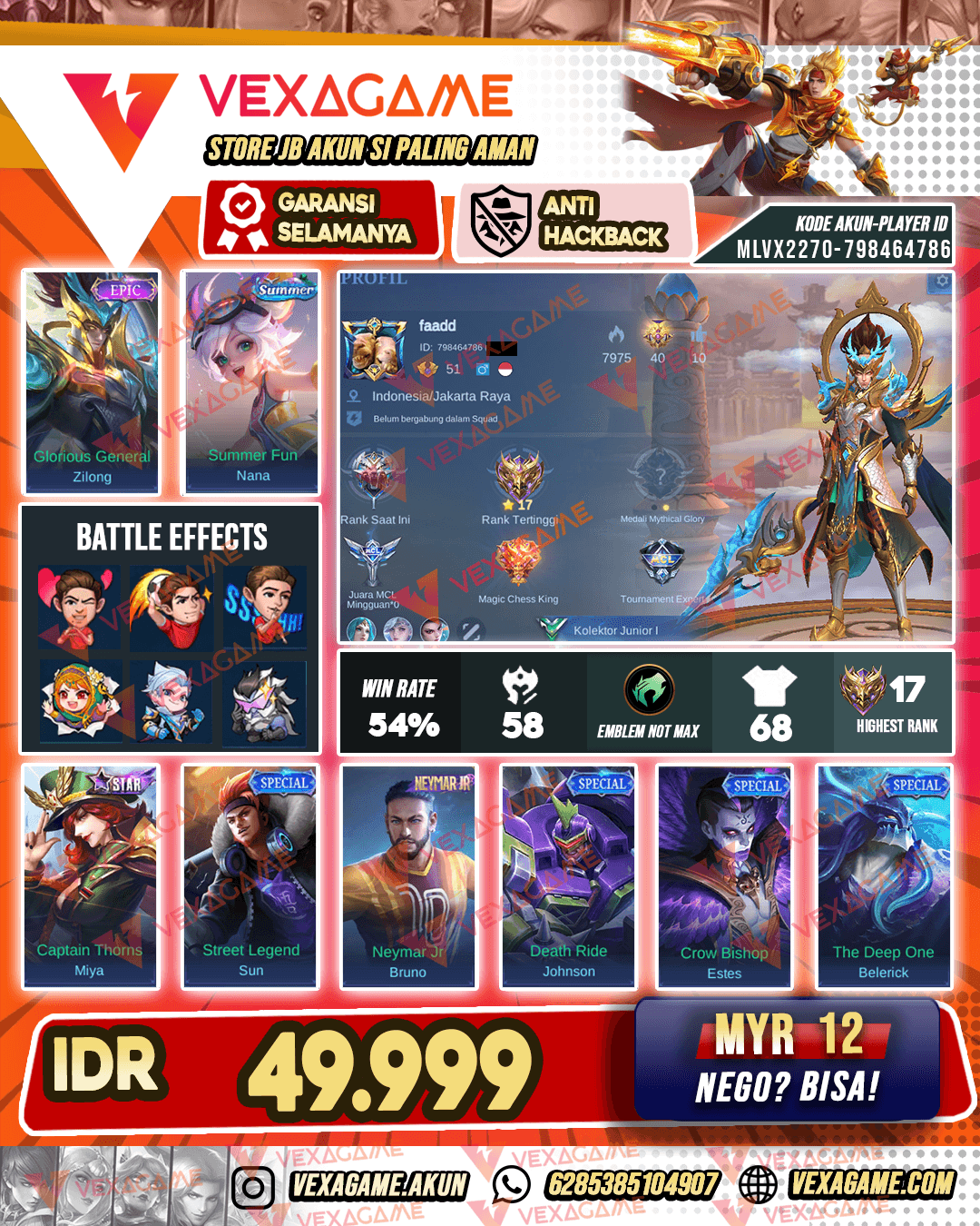 Akun murah harga pelajar