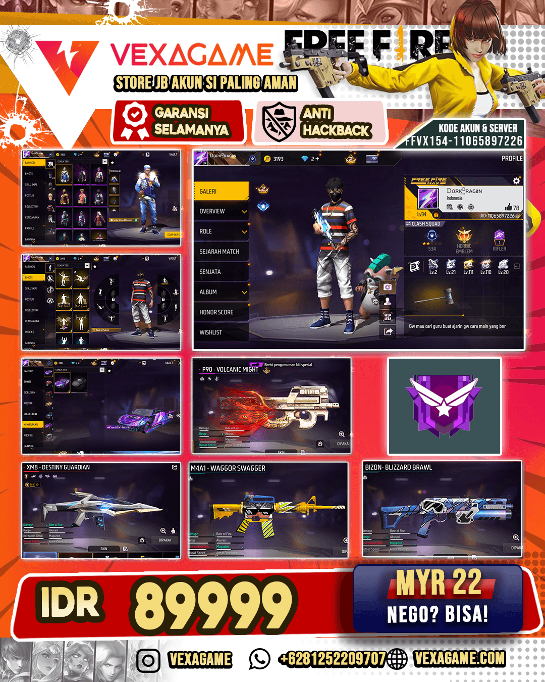 XM8 Destiny Guardian LV 2 | M4A1 Waggor Swagger | p90 Volcanic Might