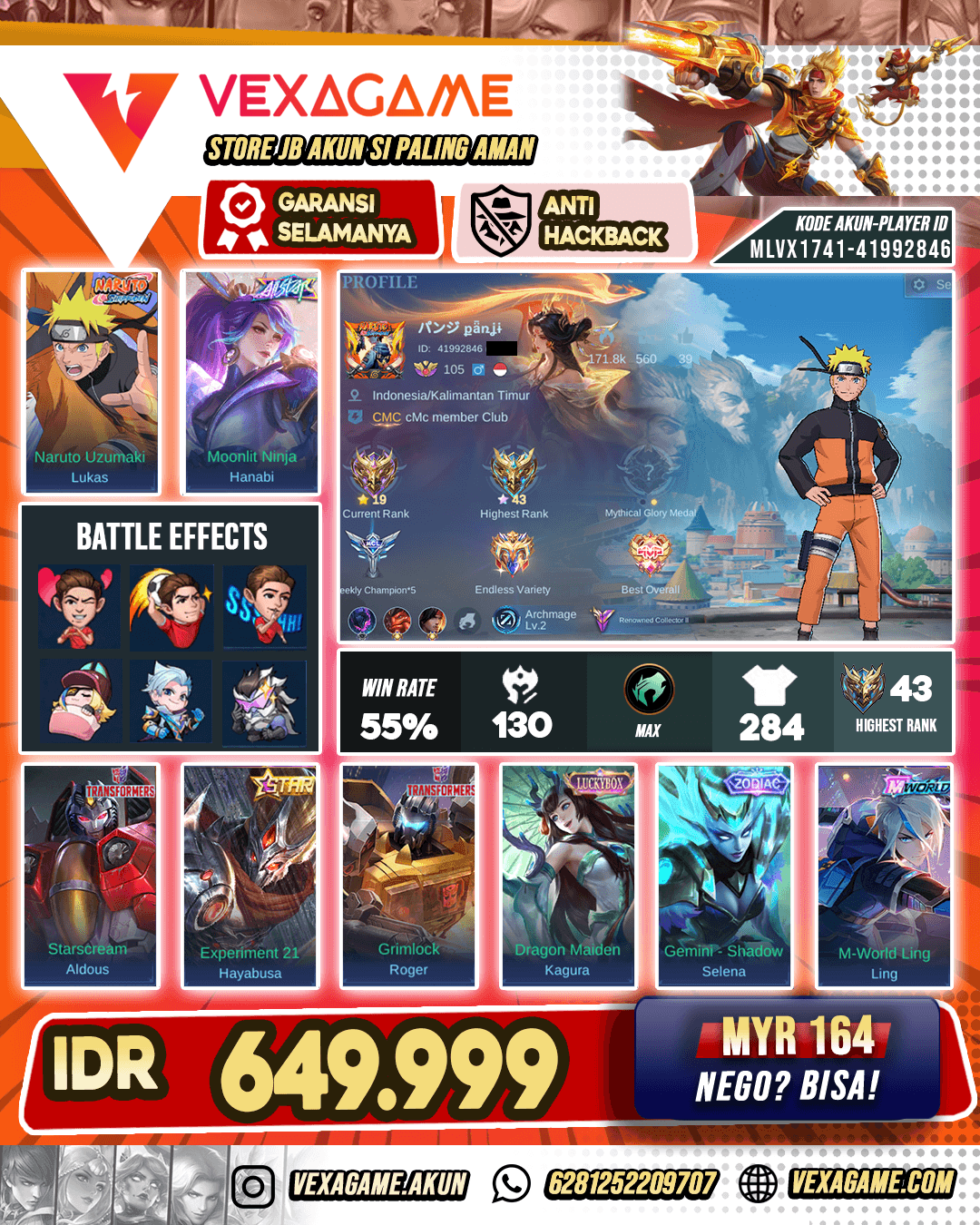 TURUN HARGA !! Lucas Naruto | Hanabi All Star | Aldous Transformers