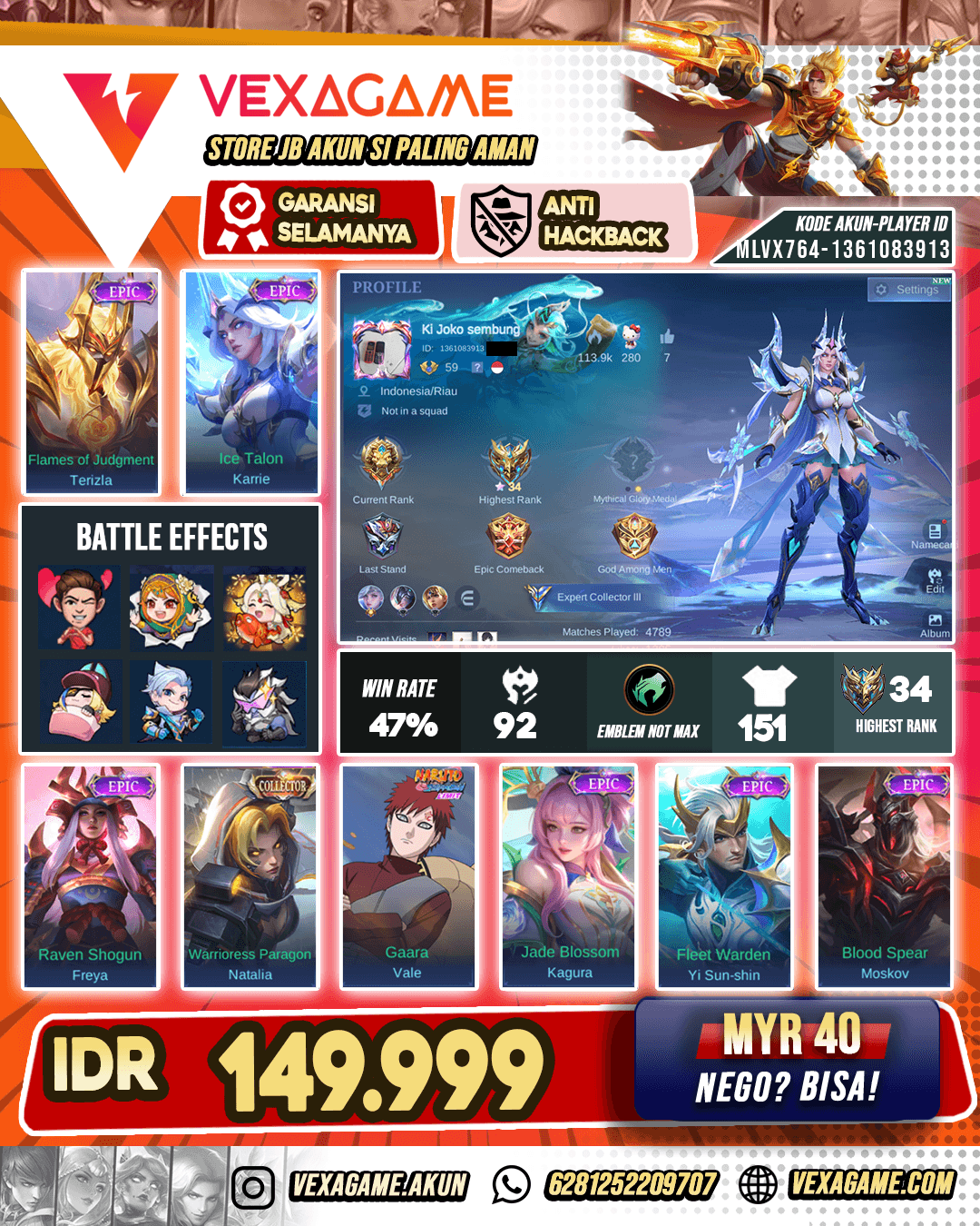 Karrie Epic Murah