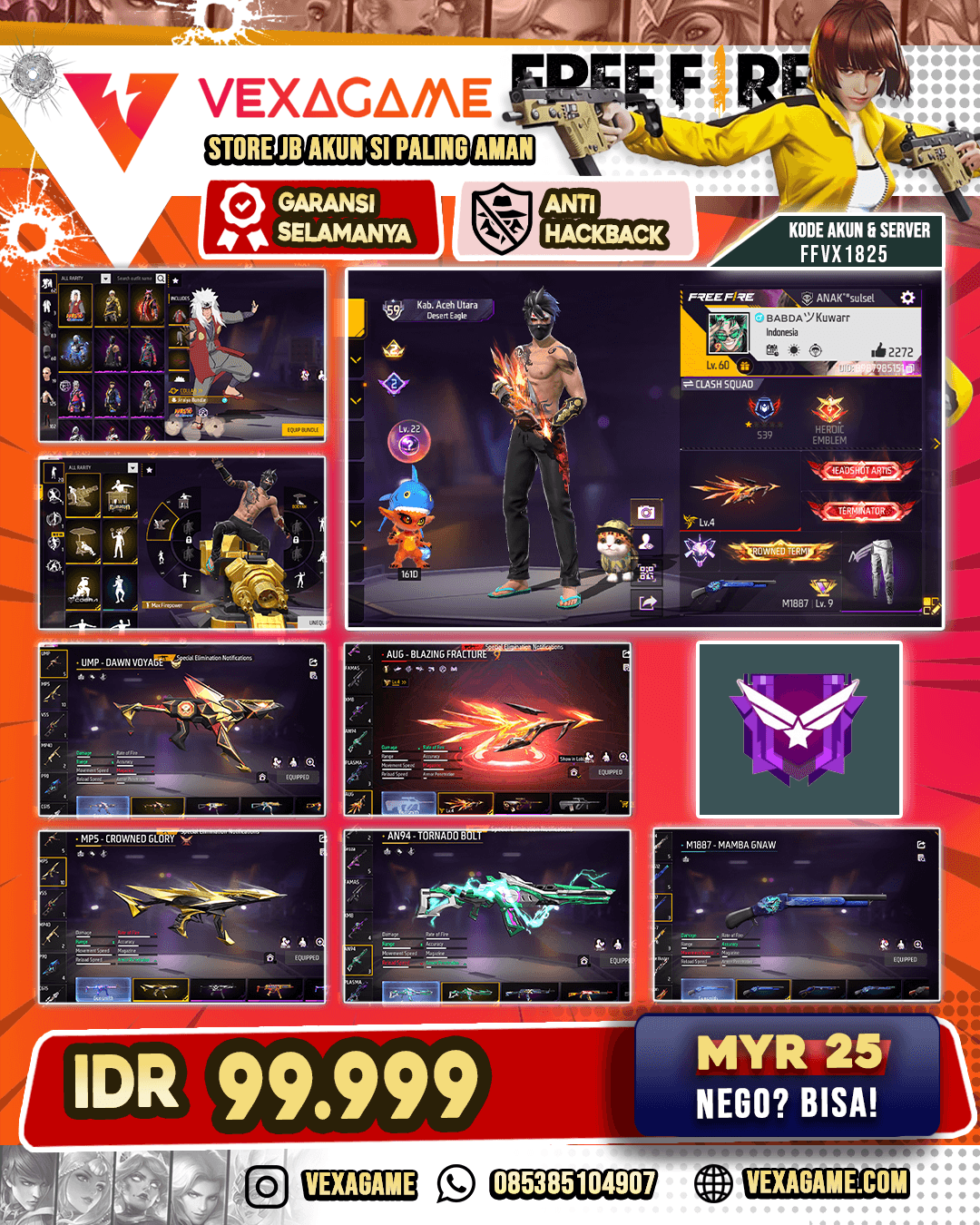 SG 3 Rasa | 1 Evo Lv4 | Bundle Jiraya | Vault 100++