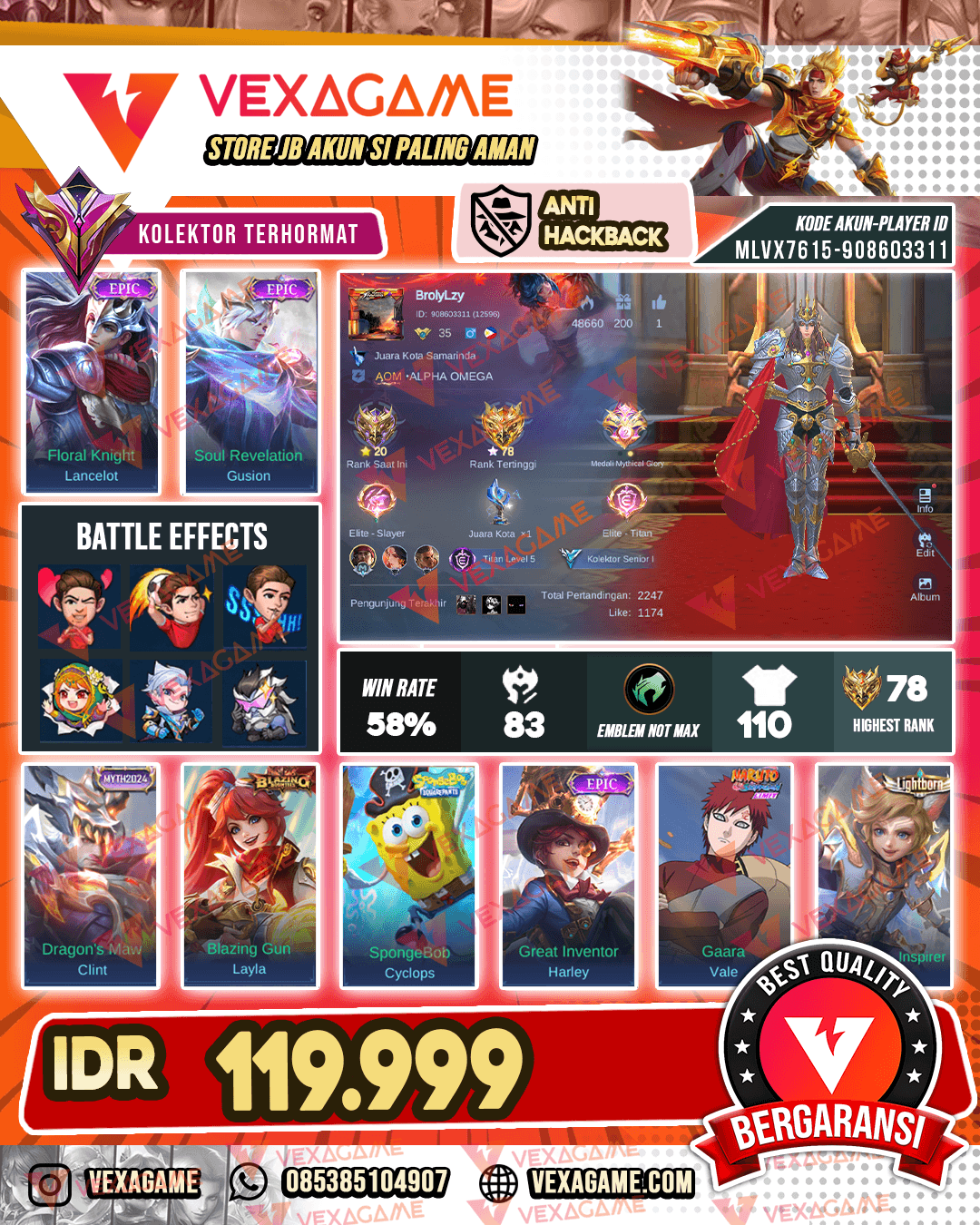 Lancelot Epic | Gusion Epic
