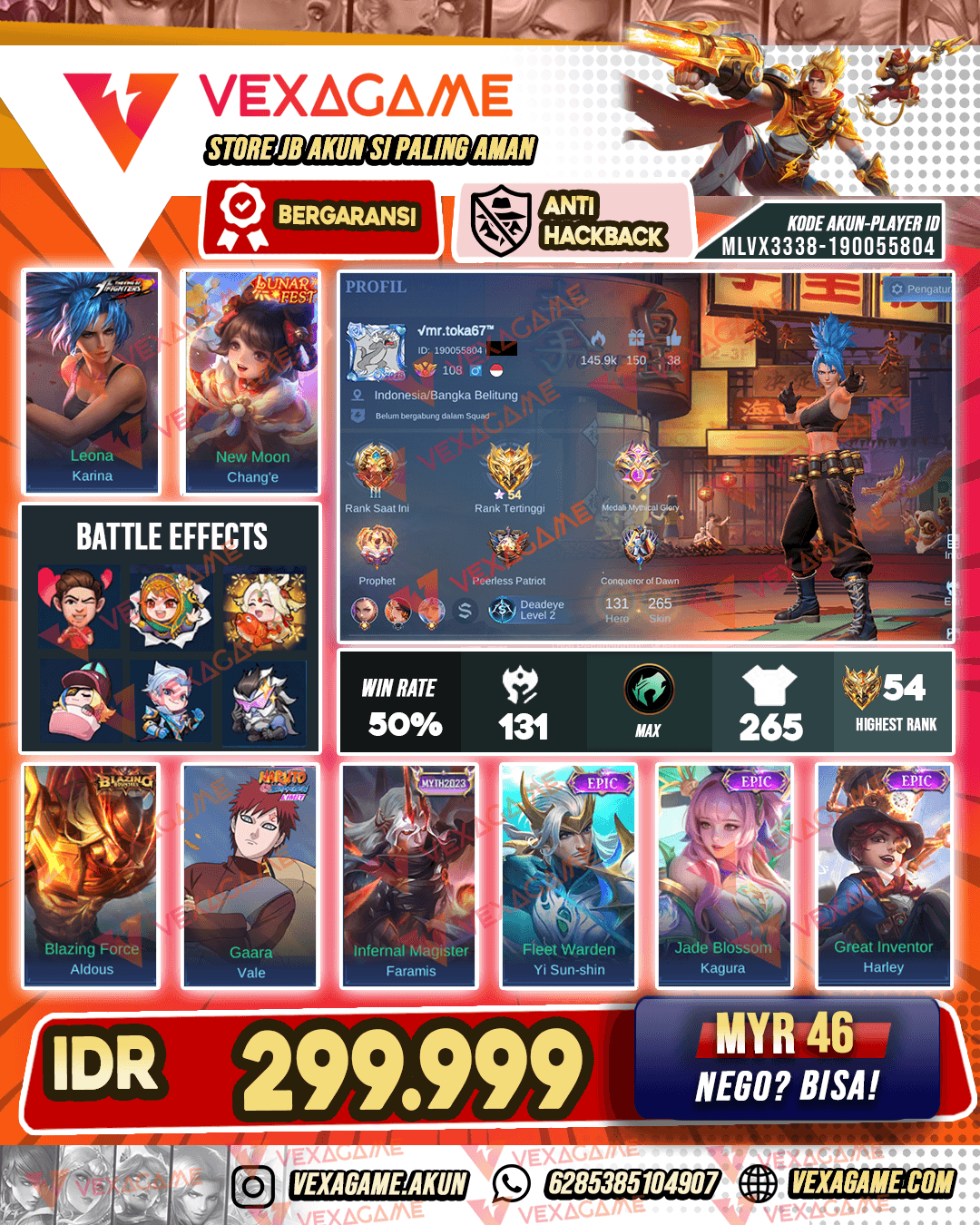 Karina KOF X Change Lunar Fest | Hero MAX & Emblem MAX