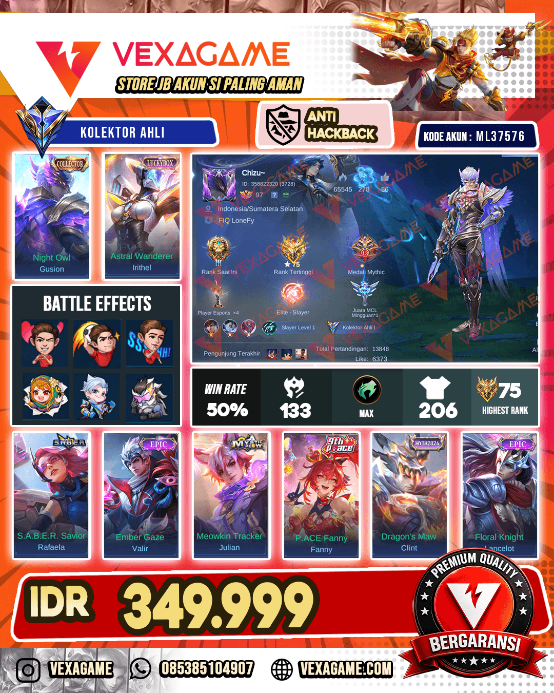 Gusion Collector | Irithel Luckybox