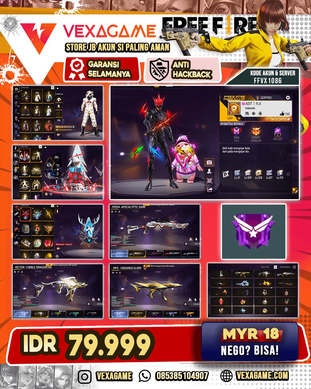 SG MAMBA | SG PANJANG INCUBATOR | VECTOR DRAGONTAIL | VAULT OTW 100