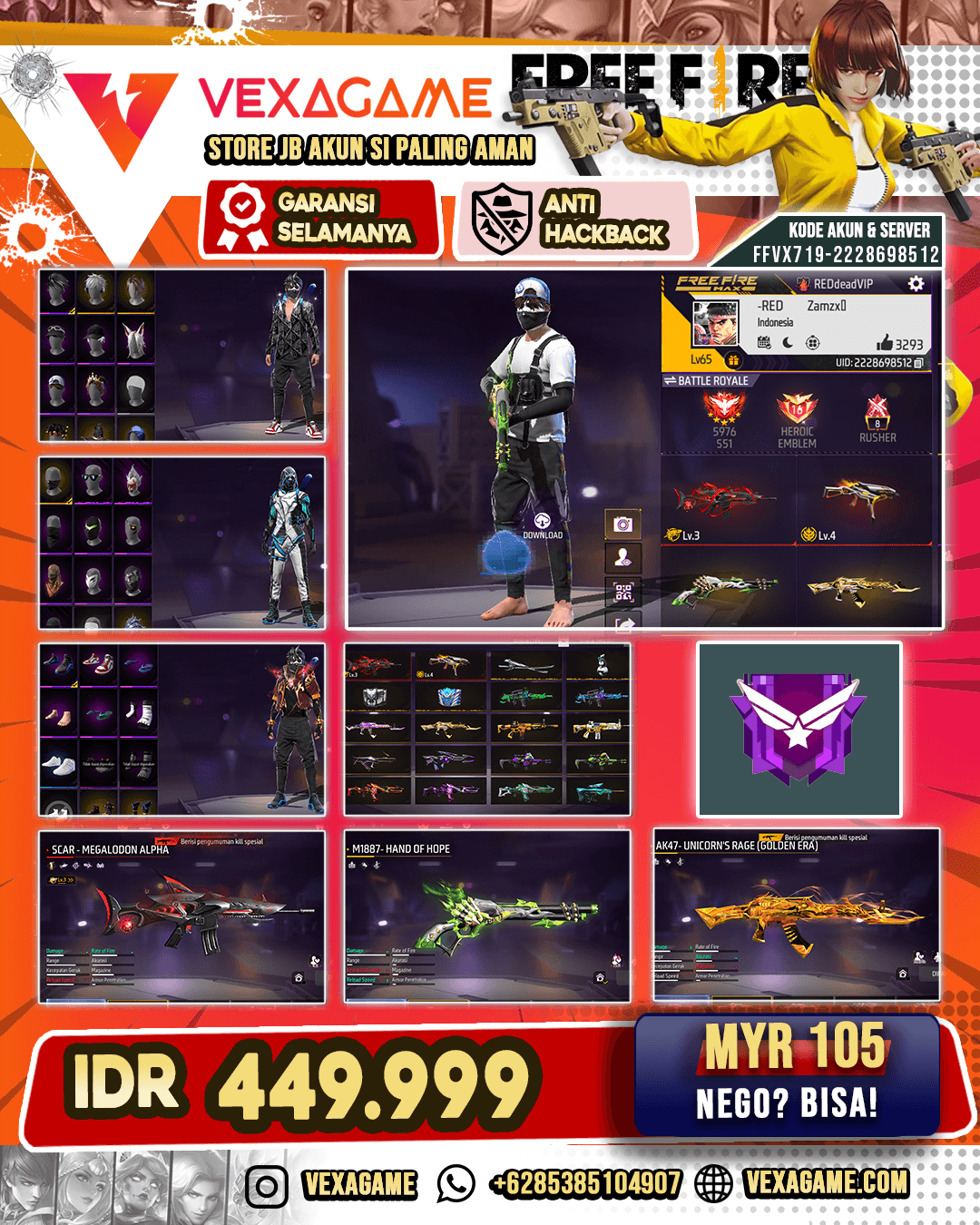 2 EVO | SG 3 RASA | FACE JOKER | VAULT 300++