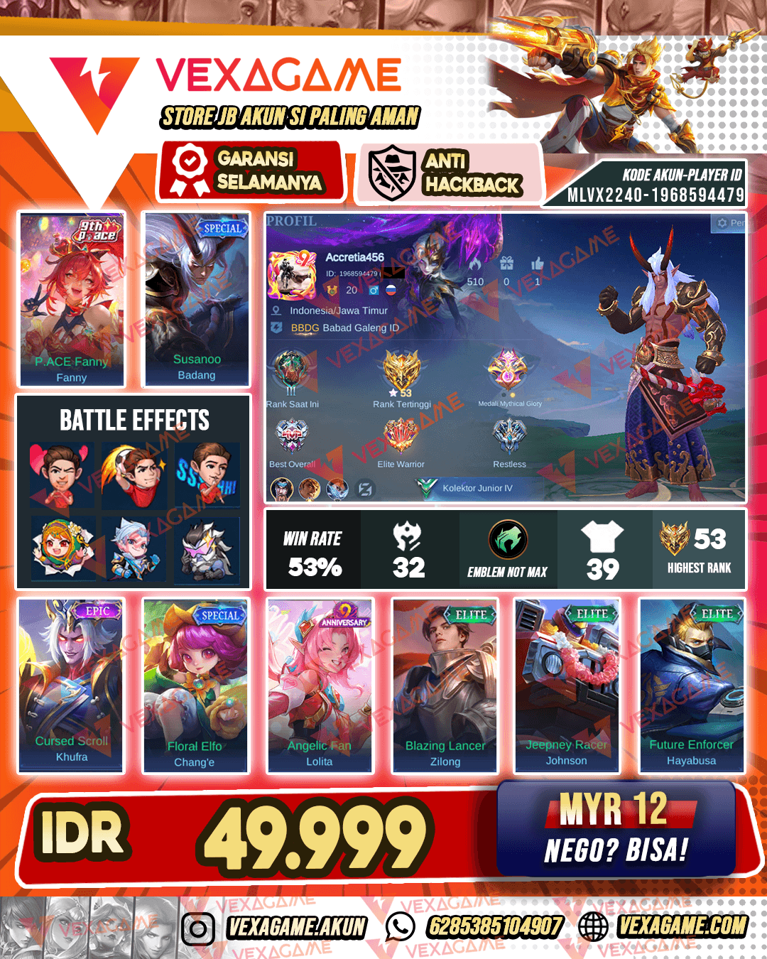 Akun murah
