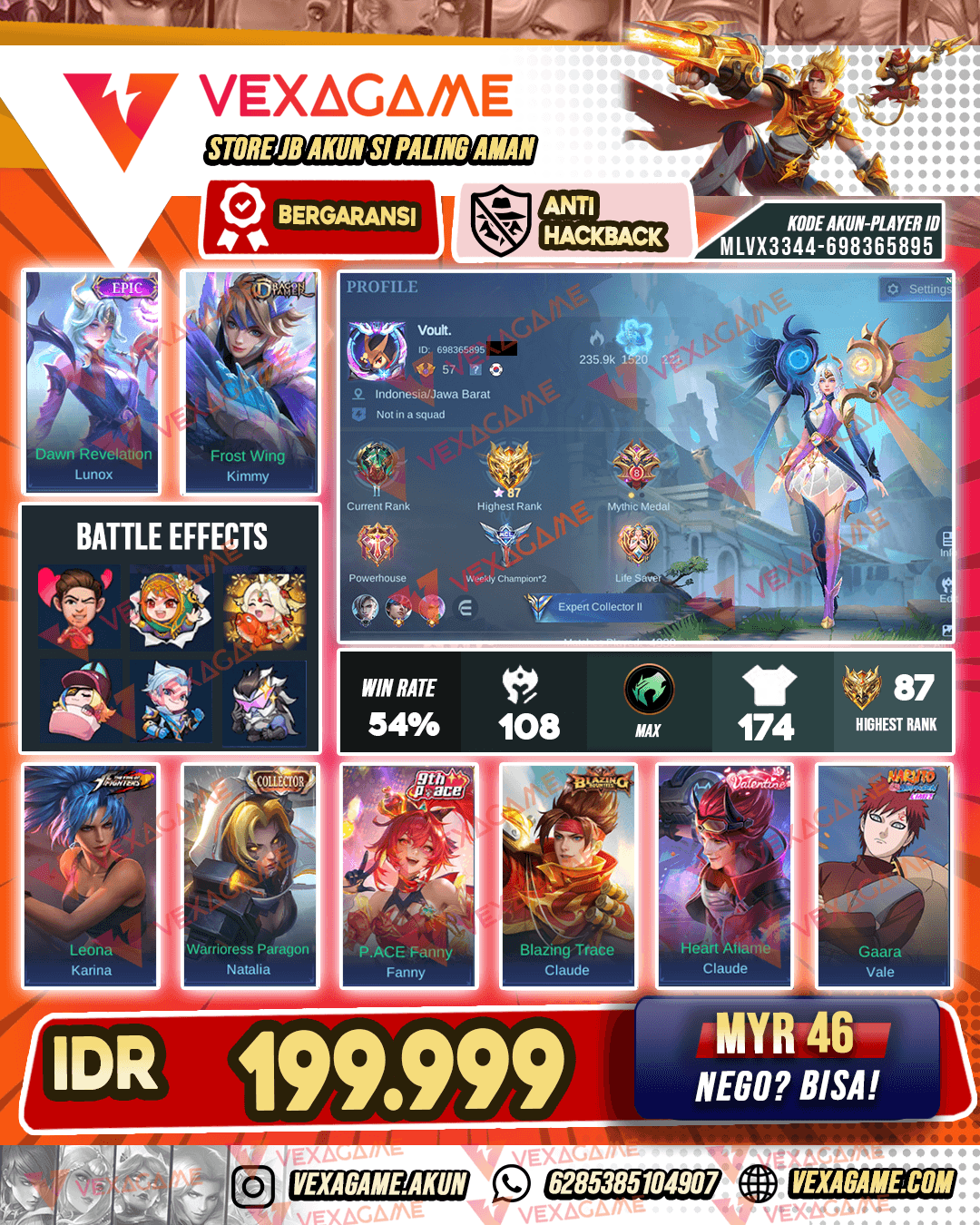 Lunox Epic X Kimmy Dragon Tamer | Emblem MAX
