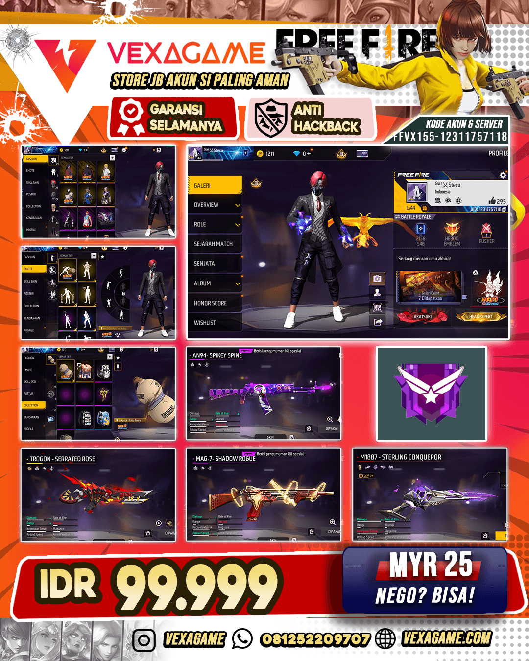 Emote Susano'o | Bundle Madara | Bundle Minato | SG Sterling Conqueror Lv 4