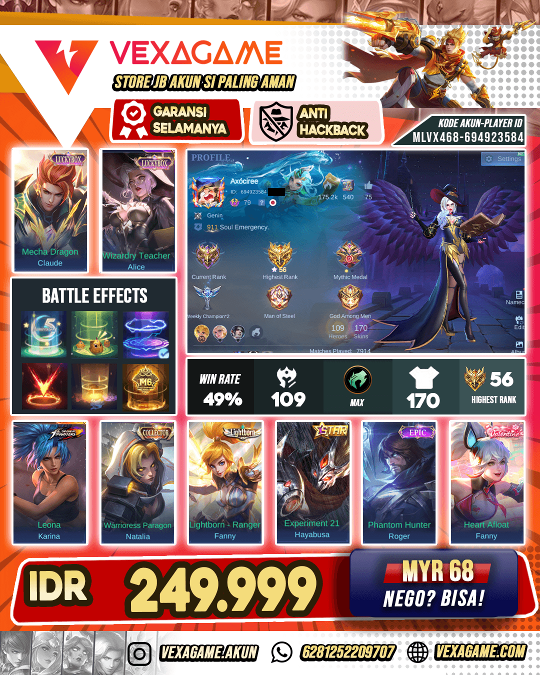 Alice Lucky Box X TASS TASS Biru