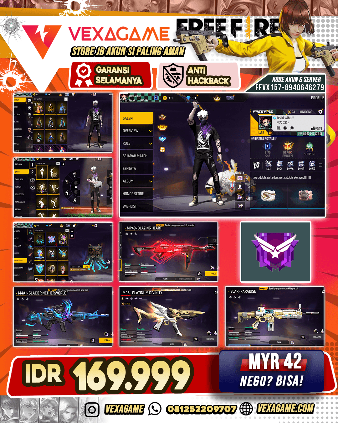 Emperor Bundle | Backpack Captain Adventure | SG Scorpio Shatter Lv 3 | Platinum Divinity Lv 3