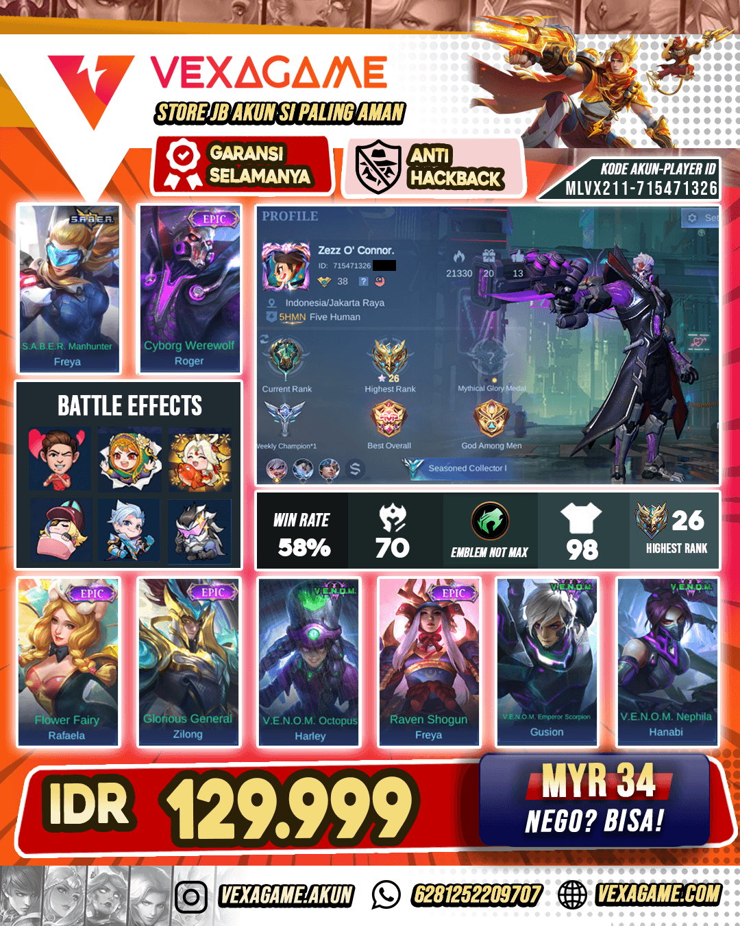 Roger Epic Murah